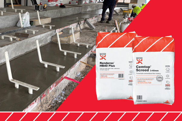 Cemtop Screed revives historic Henson Park grandstand