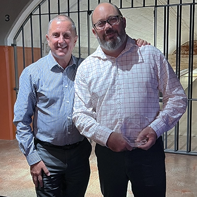 Craig Simmons and Fosroc ANZ GM, Vin Brereton